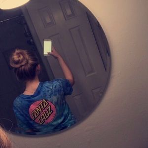 Blue tie die Santa Cruz shirt